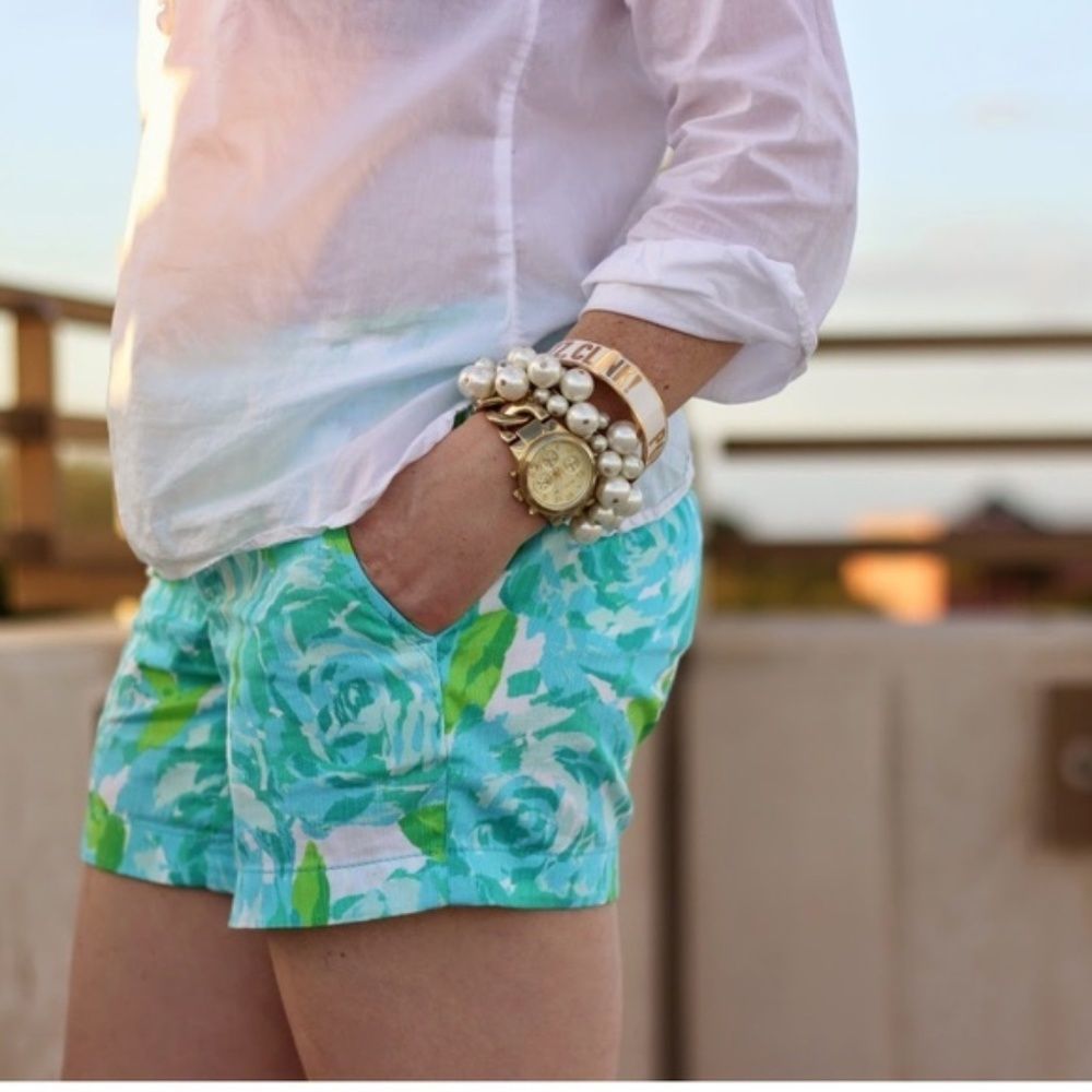 Lilly Pulitzer Pool Blue Callahan Shorts NWT